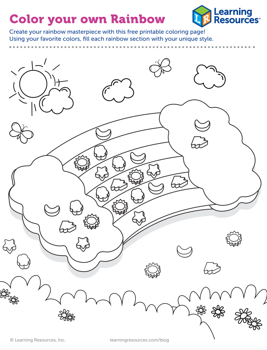 Unleash Your Child S Creativity With Learning Resources Color Your Own Rainbow Printable FREE Printable Color Worksheets For Kids