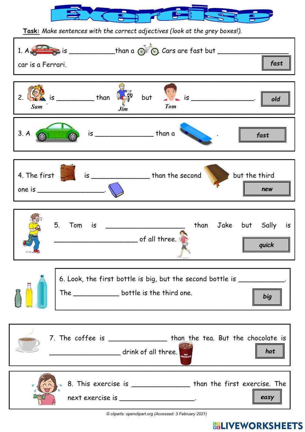 Using Adjectives With Er Or Est Worksheets Library Using Adjectives With Er Or Est Worksheets Library