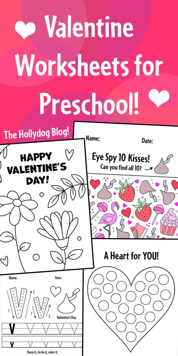 Valentine Worksheets For Preschool The Hollydog Blog Valentine Worksheets For Preschool The Hollydog Blog