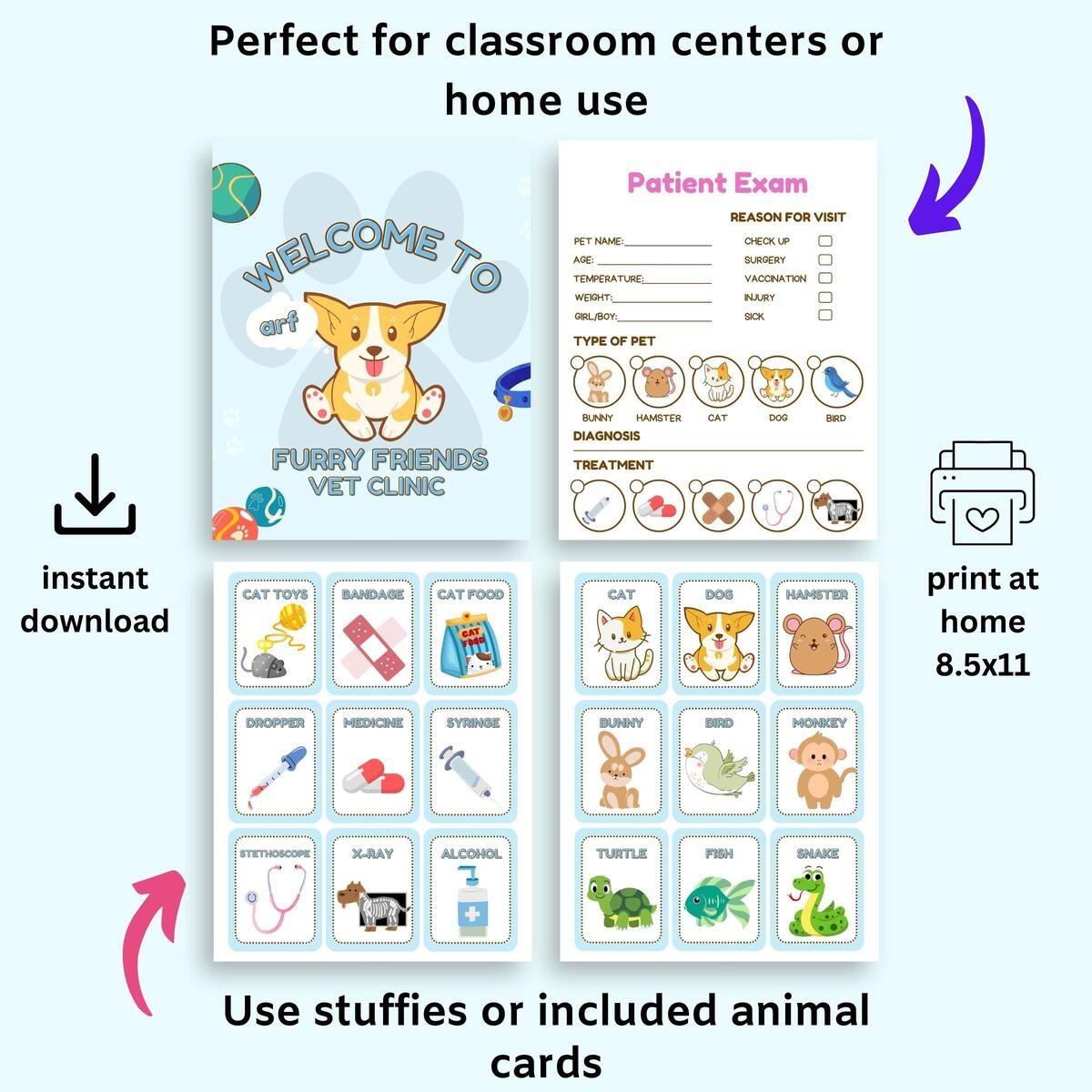 Vet Clinic Dramatic Play Free Printables The Artisan Life Vet Clinic Dramatic Play Free Printables The Artisan Life