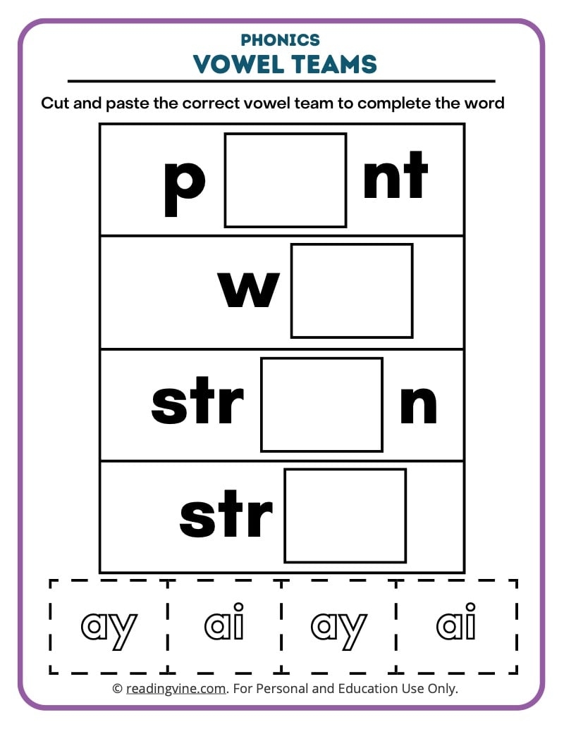 All About The Vowel Team OA Long Vowel Team Oa Worksheets Made By Teachers