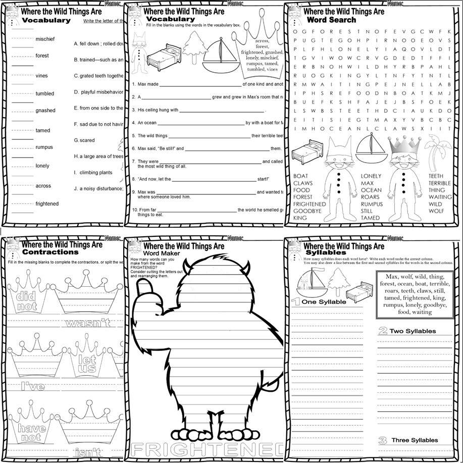 Where The Wild Things Are Book Companion Reading Comprehension ELA Math Worksheets Made By Teachers Where The Wild Things Are Book Companion Reading Comprehension ELA Math Worksheets Made By Teachers