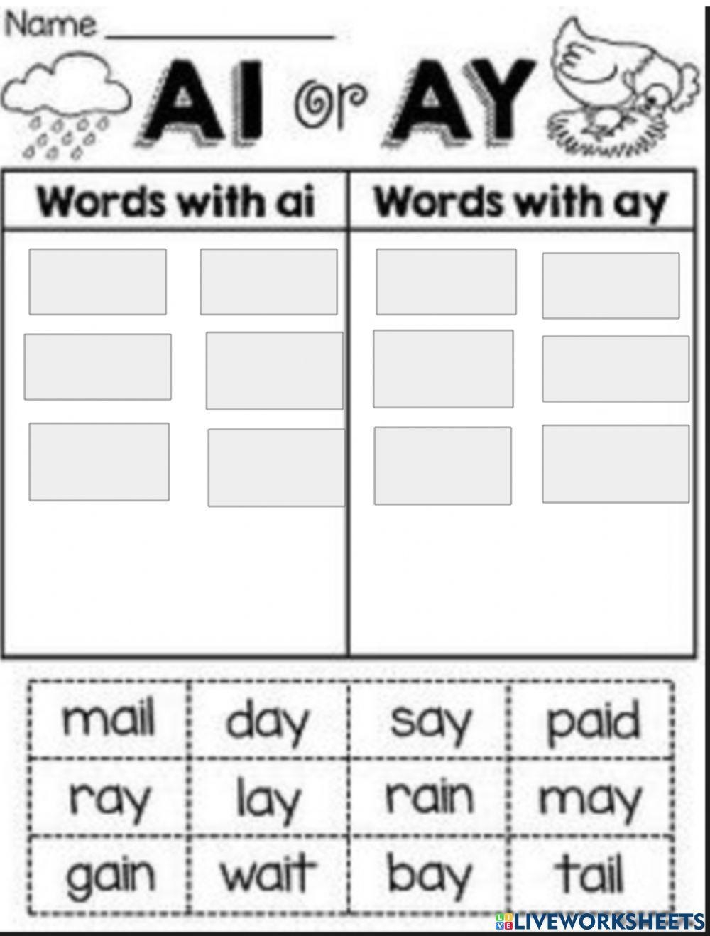 Worksheets For Ai Ay Words The Measured Mom Worksheets Library Worksheets For Ai Ay Words The Measured Mom Worksheets Library