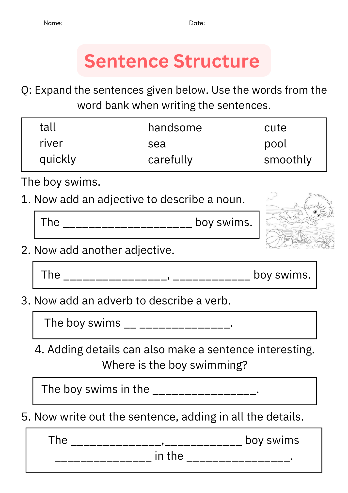 Writing Sentences Sentence Structure Worksheet Digital Printable For Grade 1 Made By Teachers Writing Sentences Sentence Structure Worksheet Digital Printable For Grade 1 Made By Teachers