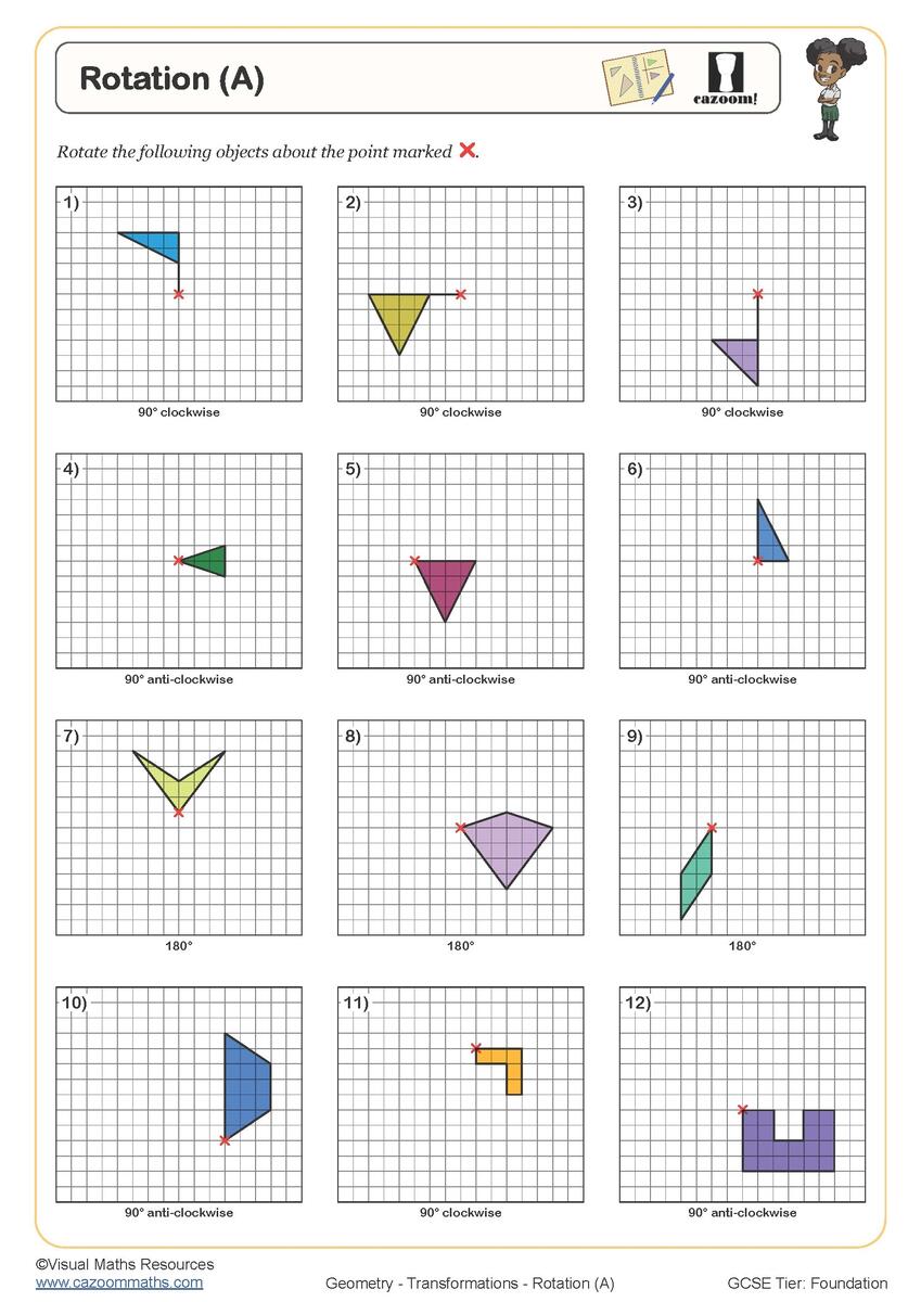 Year 7 Transformations Worksheets PDF Printable Worksheets